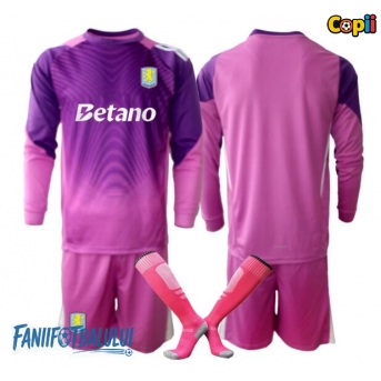 Aston Villa Portarii Echipament de Fotbal Replică 2025-26 Copii Treilea Mâneci Lungi (+ Șorturi)